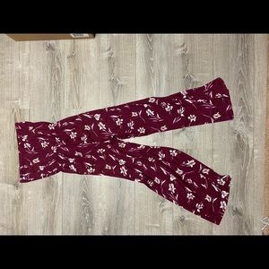 Woman’s burgundy jumpsuit